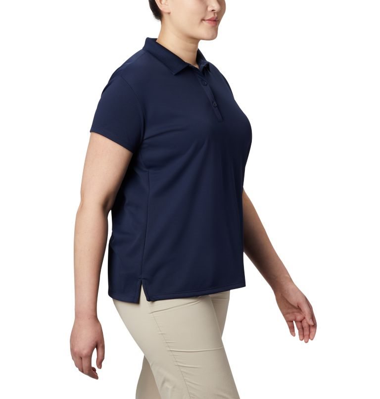 Women's Columbia PFG Innisfree Short Sleeve Polo Shirts Navy | Plus Size CA-DL841